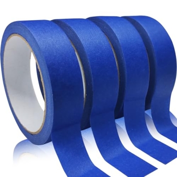 4 Rolls Premium Painters Blue Tape - Masking Master for Crafts & DIY