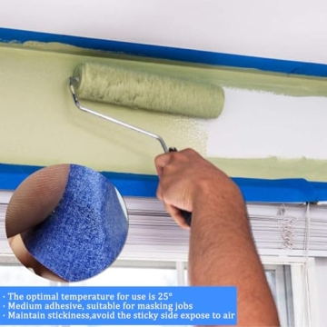 Premium Painters Blue Tape - 4 Rolls for DIY