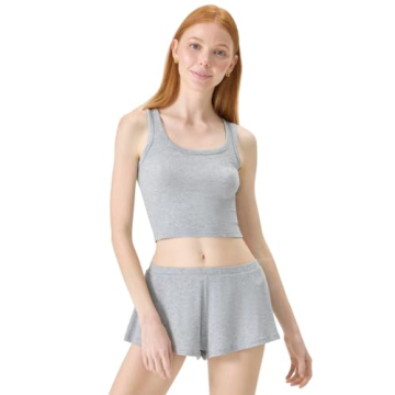 Shop the Florence by Mills Women's Sleepwear Ribbed Tank – Comfort Meets Style in Grey