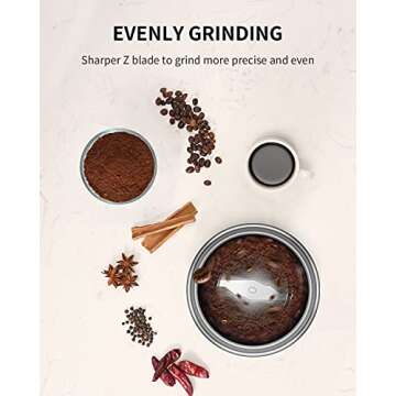 SHARDOR Upgraded Adjustable Coffee Grinder | Quiet & Multi-functional Electric Grinder
