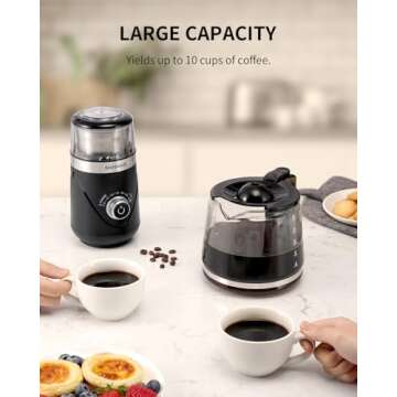SHARDOR Adjustable Electric Coffee Grinder for Precision