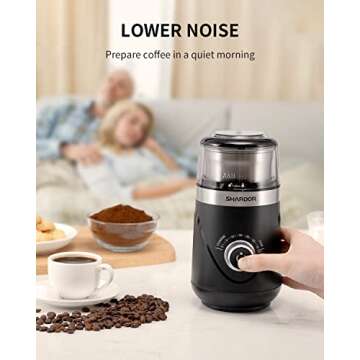 SHARDOR Adjustable Electric Coffee Grinder for Precision