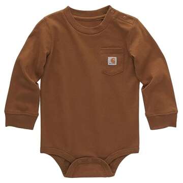 Carhartt Unisex Baby Long-sleeve Pocket Bodysuit