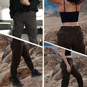 Women's Cotton Casual Cargo Pants for Outdoor Fun