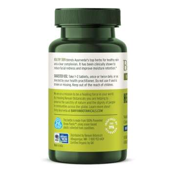 Banyan Botanicals Healthy Skin – Organic Skin Supplement – for Radiant and Healthy Looking Skin – 90 Tablets – Non-GMO Sustainably Sourced Vegan