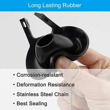 Hibbent 2-Inch Toilet Flapper Replacement Compatible with American Standard