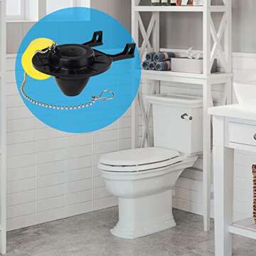 Hibbent 2-Inch Toilet Flapper Replacement for American Standard