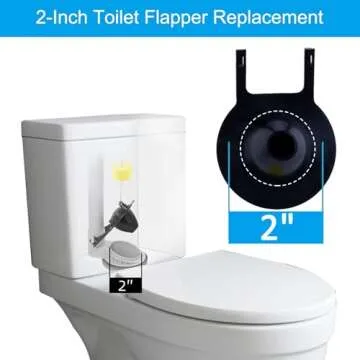 Hibbent 2-Inch Toilet Flapper Replacement for American Standard