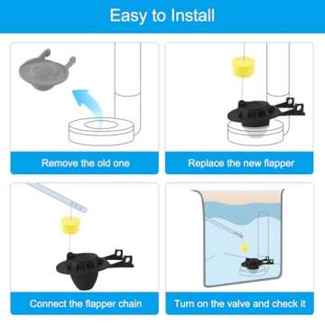Hibbent 2-Inch Toilet Flapper Replacement for American Standard