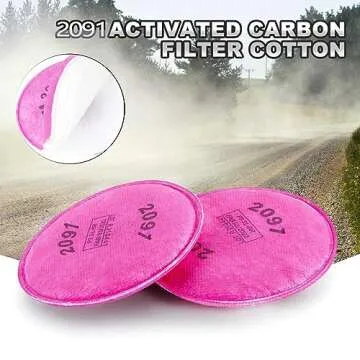 10PCS (5Pack) 2091 P-100 Particulate Filter Installed on Filter Retainer Replacement for 6000 6200 6800 7000 FF-4 for Against Dust Welding Woodworking