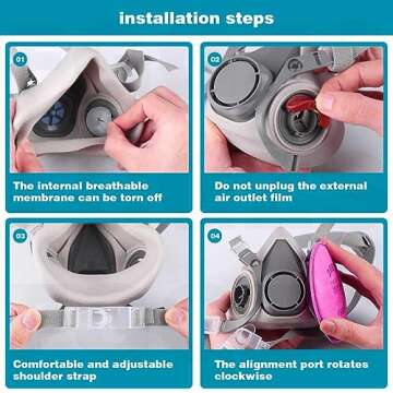 10PCS (5Pack) 2091 P-100 Particulate Filter Installed on Filter Retainer Replacement for 6000 6200 6800 7000 FF-4 for Against Dust Welding Woodworking