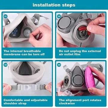 10PCS (5Pack) 2091 P-100 Particulate Filter Installed on Filter Retainer Replacement for 6000 6200 6800 7000 FF-4 for Against Dust Welding Woodworking