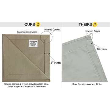 COTTON CRAFT Buffalo Plaid Cloth Napkins - Set of 12 Pure Cotton Gingham Check - Everyday Halloween Harvest Fall Holiday Dinner Napkin - Soft Washable Reusable Napkin -Oversized 20x20 Black White