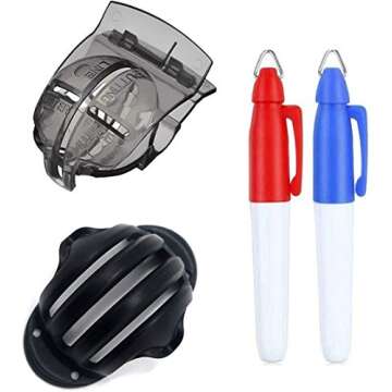 FAVORGEAR Golf Ball Marker Kit,Golf Ball Line Drawing Marker Tool,Golf Ball Marking Tool,Golf Ball Liner with Markers,Golf Ball Marking Stencils,Golf Accessories Alignment and Identification Tool