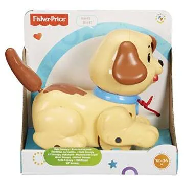 Fisher-Price Toddler Toy Lil’ Snoopy Pull-Along Puppy Dog, Walking Activity for Developmental Play Infants Ages 1+ Years