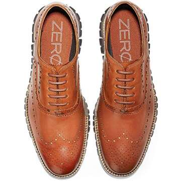 Cole Haan Men's Zerogrand Wing OX Oxford, british tan leather/java, 11 M US
