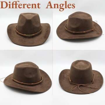 LIDHAY Cowboy Hat for Women and Men - Stylish Western Hat