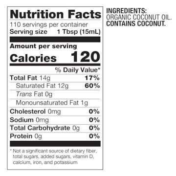 BetterBody Foods Organic Unrefined Coconut Oil - Hair & Skin Moisturizer, Baking & Cooking Oil - Light Aroma and Flavor - Butter Alternative - 56 Fl Oz