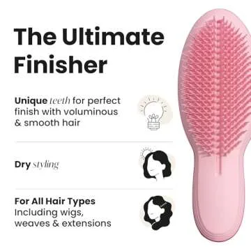 Tangle Teezer Ultimate Finisher Hairbrush, Smooths Strands, Adds Volume & Shine, for All Hair Types, Pink