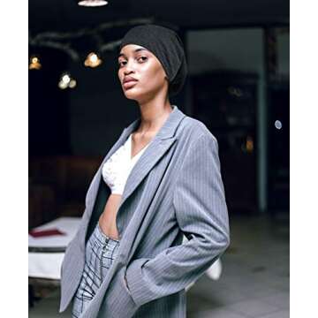 Winitas Silk Satin Lined Sleep Cap Adjustable for All Hair