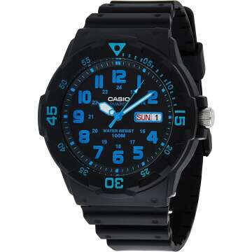 Casio MRW200H-2BV Black Watch with Resin Band