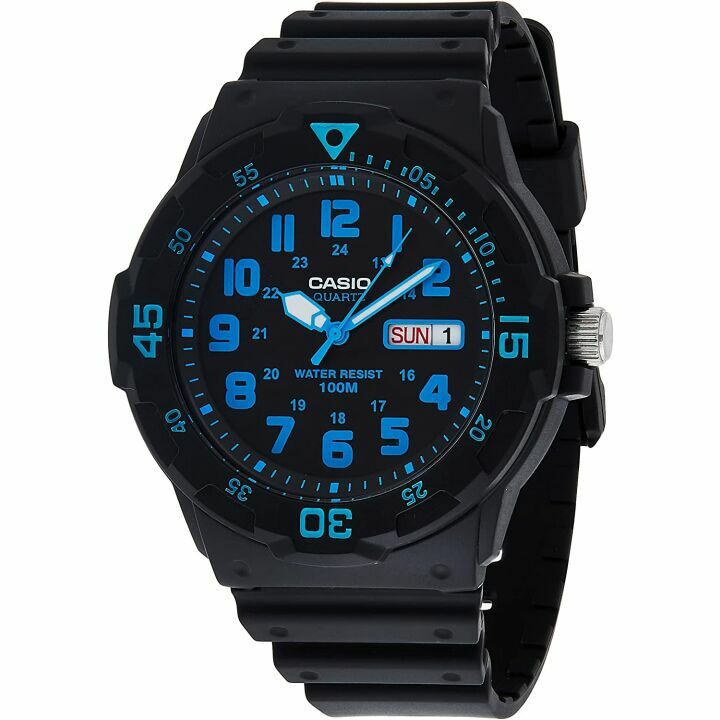 Casio MRW200H-2BV Black Watch with Resin Band