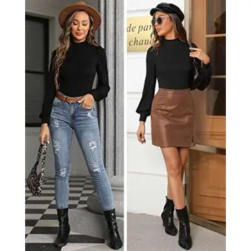 MANGOPOP Puff Sleeve Bodysuit for Effortless Elegance