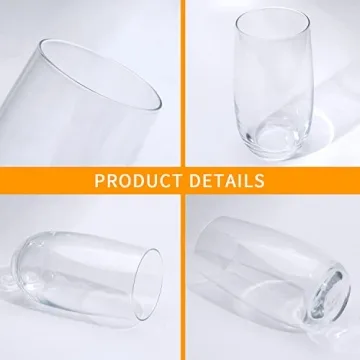 Stylish Ufrount Highball Glasses Set with Eco Straws