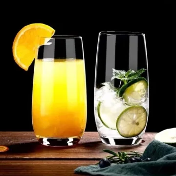 Stylish Ufrount Highball Glasses Set with Eco Straws