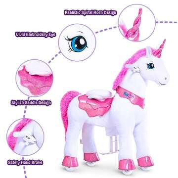 PonyCycle Unicorn Ride-on Toy for Kids 4-8 Years - Safety & Fun