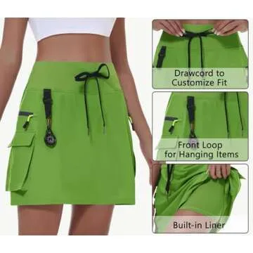 MIVEI Women's Hiking Cargo Skort - Stylish & Quick Dry
