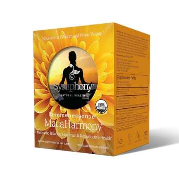 Femmenessence MacaHarmony – Scientifically Proven to Support Natural Hormone Balance for Women, Regular Menstrual Cycle, PMS, Acne, Mood, Fertility, 120 Natural Organic Maca Vegan Caps, 60-Day Supply