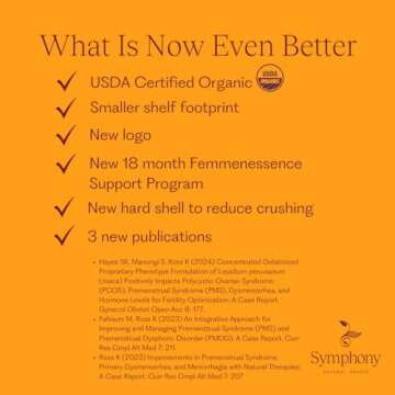 Femmenessence MacaHarmony – Scientifically Proven to Support Natural Hormone Balance for Women, Regular Menstrual Cycle, PMS, Acne, Mood, Fertility, 120 Natural Organic Maca Vegan Caps, 60-Day Supply