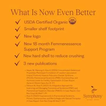 Femmenessence MacaHarmony – Scientifically Proven to Support Natural Hormone Balance for Women, Regular Menstrual Cycle, PMS, Acne, Mood, Fertility, 120 Natural Organic Maca Vegan Caps, 60-Day Supply