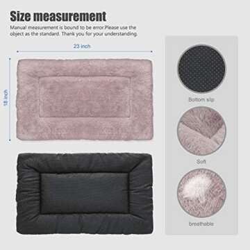 SIWA MARY Washable Dog Bed Mat for Small Pets 23" x 18"