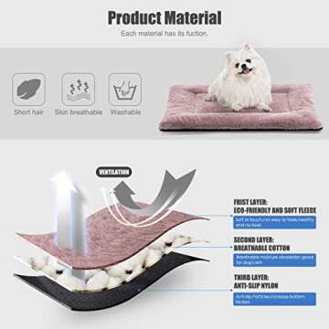 SIWA MARY Washable Dog Bed Mat for Small Pets 23" x 18"