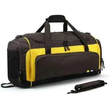 MIER Large 60L Duffel Bag with Shoe Compartment