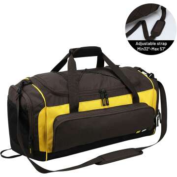 MIER Large 60L Duffel Bag with Shoe Compartment