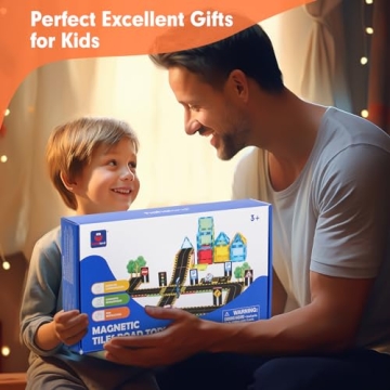 Hahaland Magnetic Tiles Road Set for Fun Learning Play