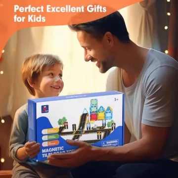 Hahaland Magnetic Tiles Road Set for Fun Learning Play