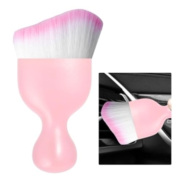 Ziciner Car Detailing Brush, Curved Soft Bristles Auto Removal Dust Collectors, Universal Vehicle Da...