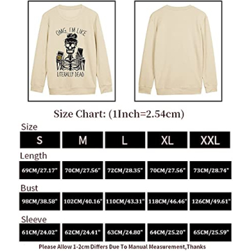 MOUSYA Halloween Skeleton Sweatshirt for Cozy Style