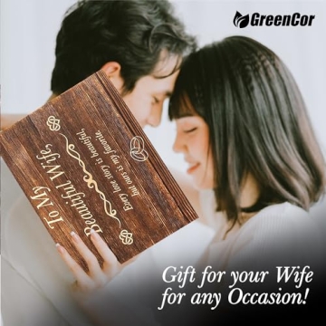 Engraved Wooden Anniversary Gift Set for Wife