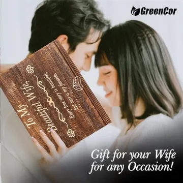 Engraved Wooden Anniversary Gift Set for Wife