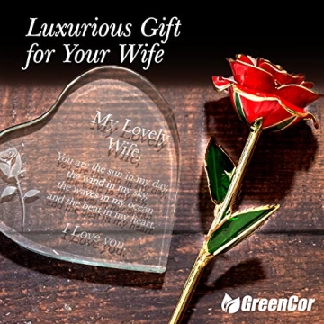 Engraved Wooden Anniversary Gift Set for Wife