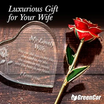 Engraved Wooden Anniversary Gift Set for Wife