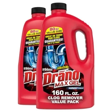 Drano Max Gel Drain Clog Remover and Cleaner for Shower or Sink Drains, Unclogs and Removes Hair, So...