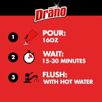 Drano Max Gel Drain Cleaner for Showers and Sinks, 80 Oz