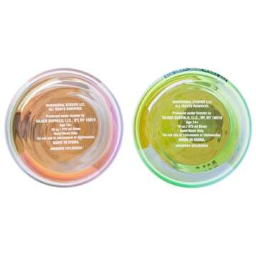 Silver Buffalo Wicked Featuring Elphaba and Glinda She's So Good and Don't Hide Your Magic 2 Pack Glass Jar Tumbler with Bamboo Lid and Glass Straw, 16 Ounces