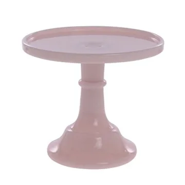 Mosser Glass 6 Inch Cake Plate in Charming Pink
